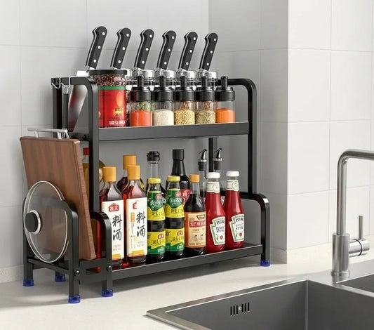 Prateleira para Cozinha em Aço Inoxidável Maravilhas do Mundo Moderno