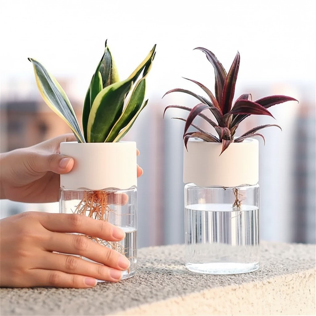 Mini Vaso de Decoração de Flores Hidropônico