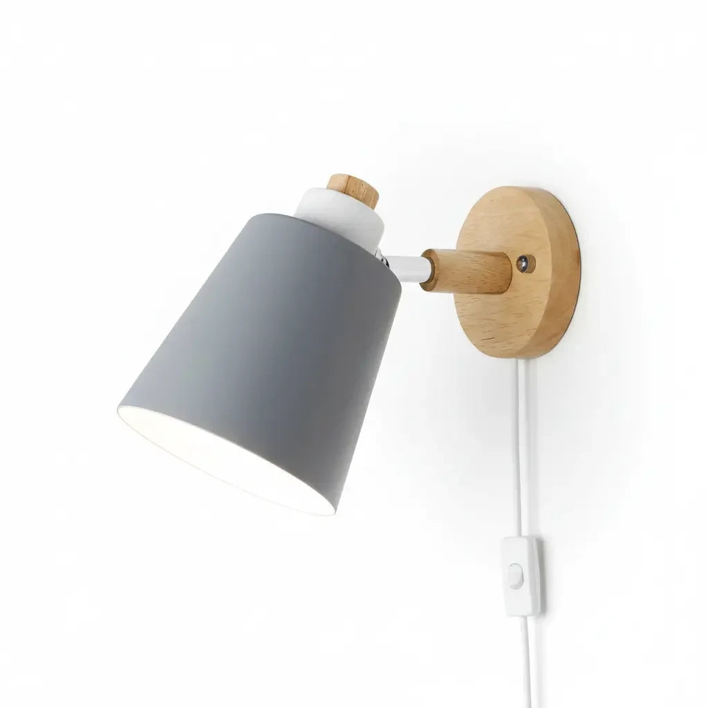 Arandela de Parede Wooden em Madeira com Interruptor Iluminação Decorativa Maravilhas do Mundo Moderno