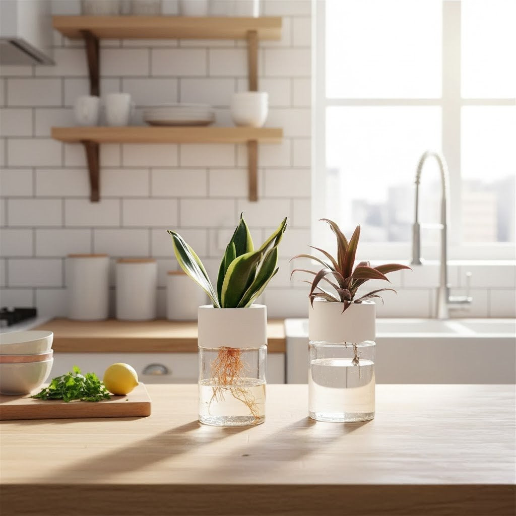 Mini Vaso de Decoração de Flores Hidropônico