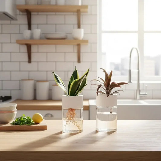 Mini Vaso de Decoração de Flores Hidropônico Maravilhas do Mundo Moderno