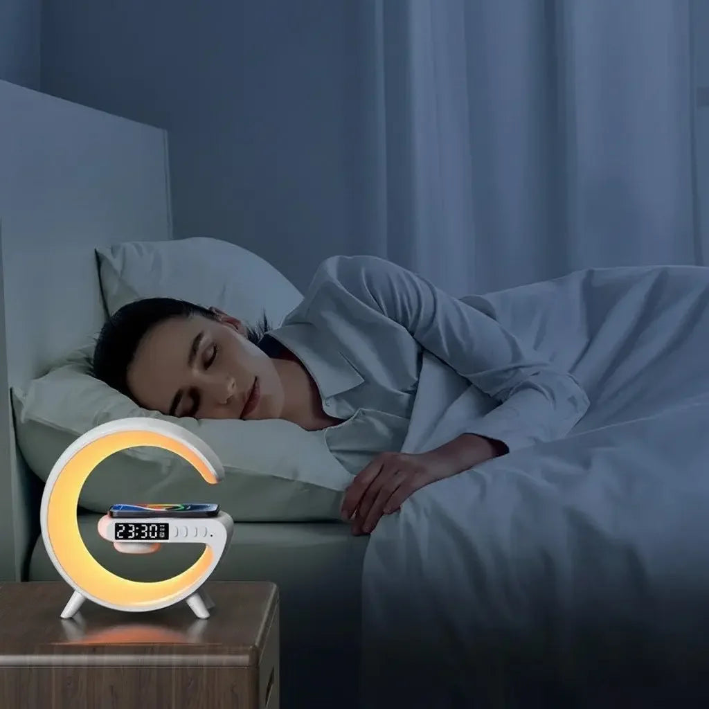 Relógio Carregador Wireless de Celular Maravilhas do Mundo Moderno