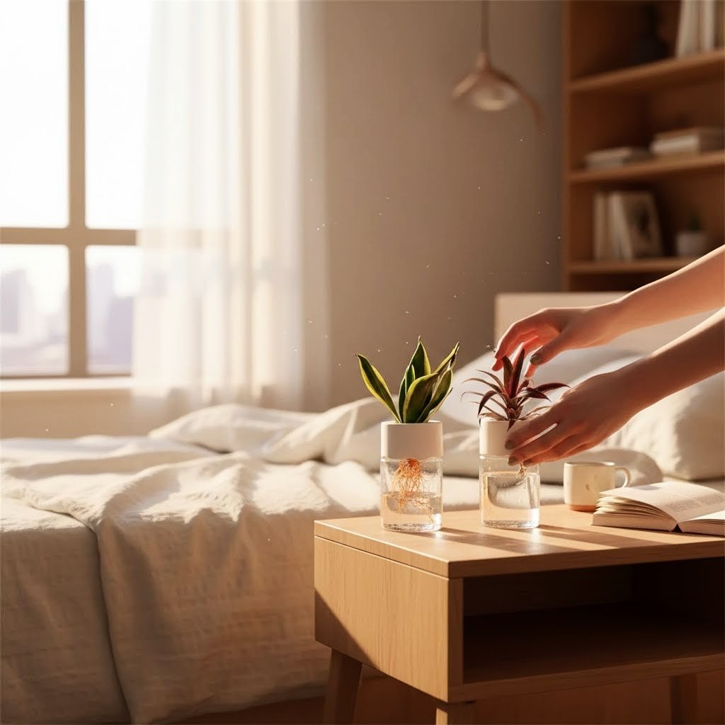 Mini Vaso de Decoração de Flores Hidropônico