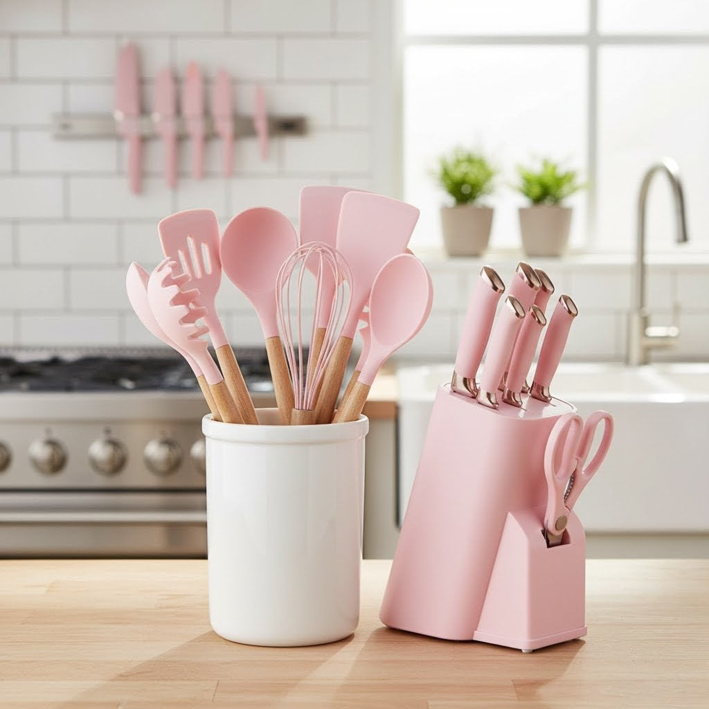 Kit Completo Jogo Utensílios de Cozinha 19 Peças
