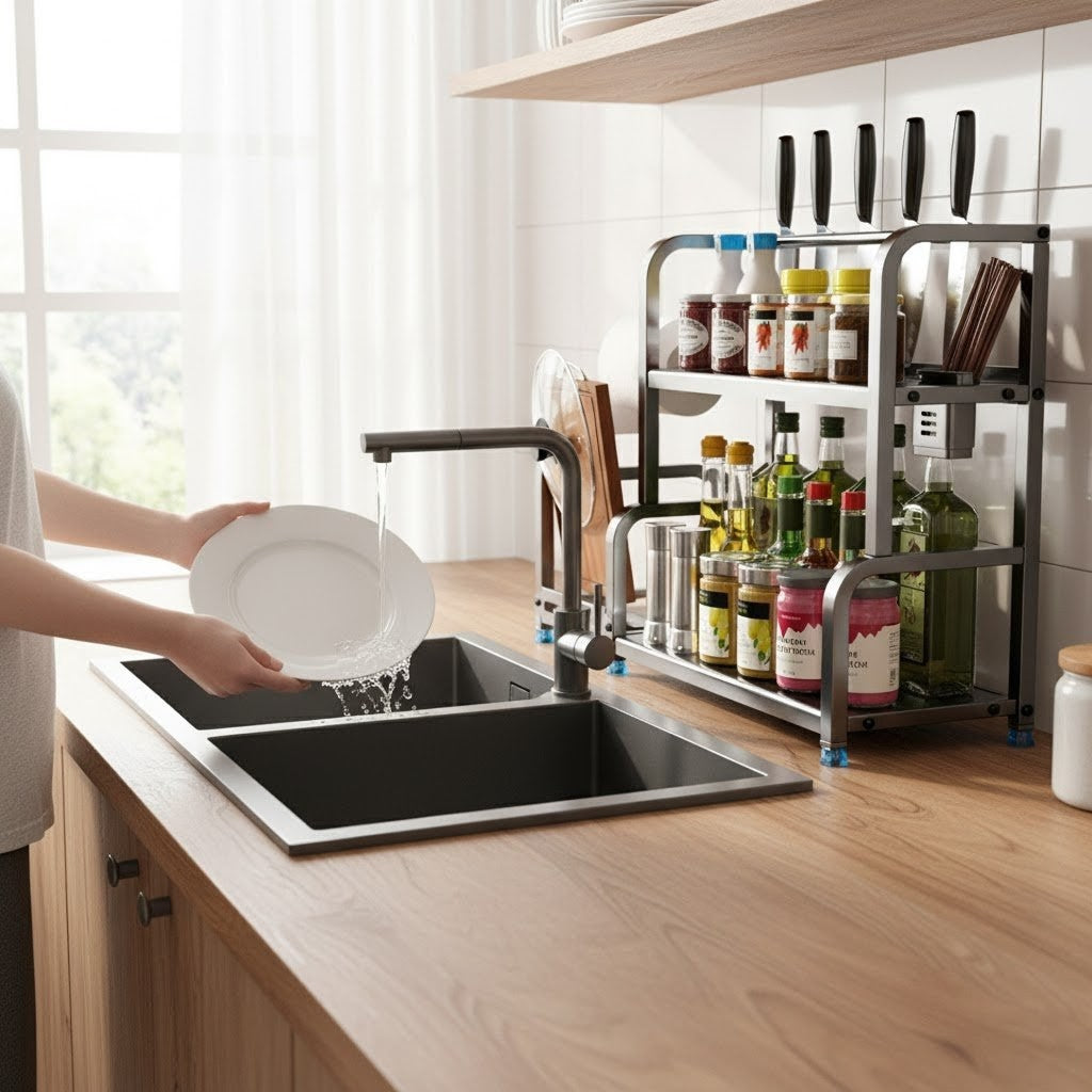 Prateleira para Cozinha em Aço Inoxidável