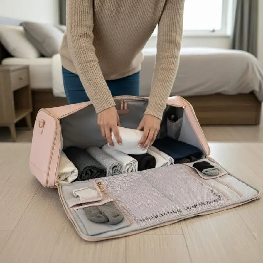 Bolsa de Viagem Multi Dobrável para Roupas Maravilhas do Mundo Moderno