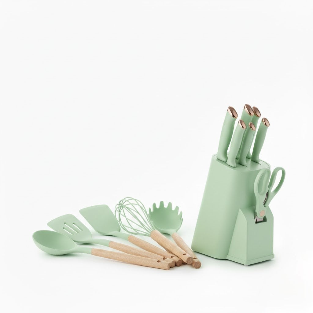 Kit Completo Jogo Utensílios de Cozinha 19 Peças