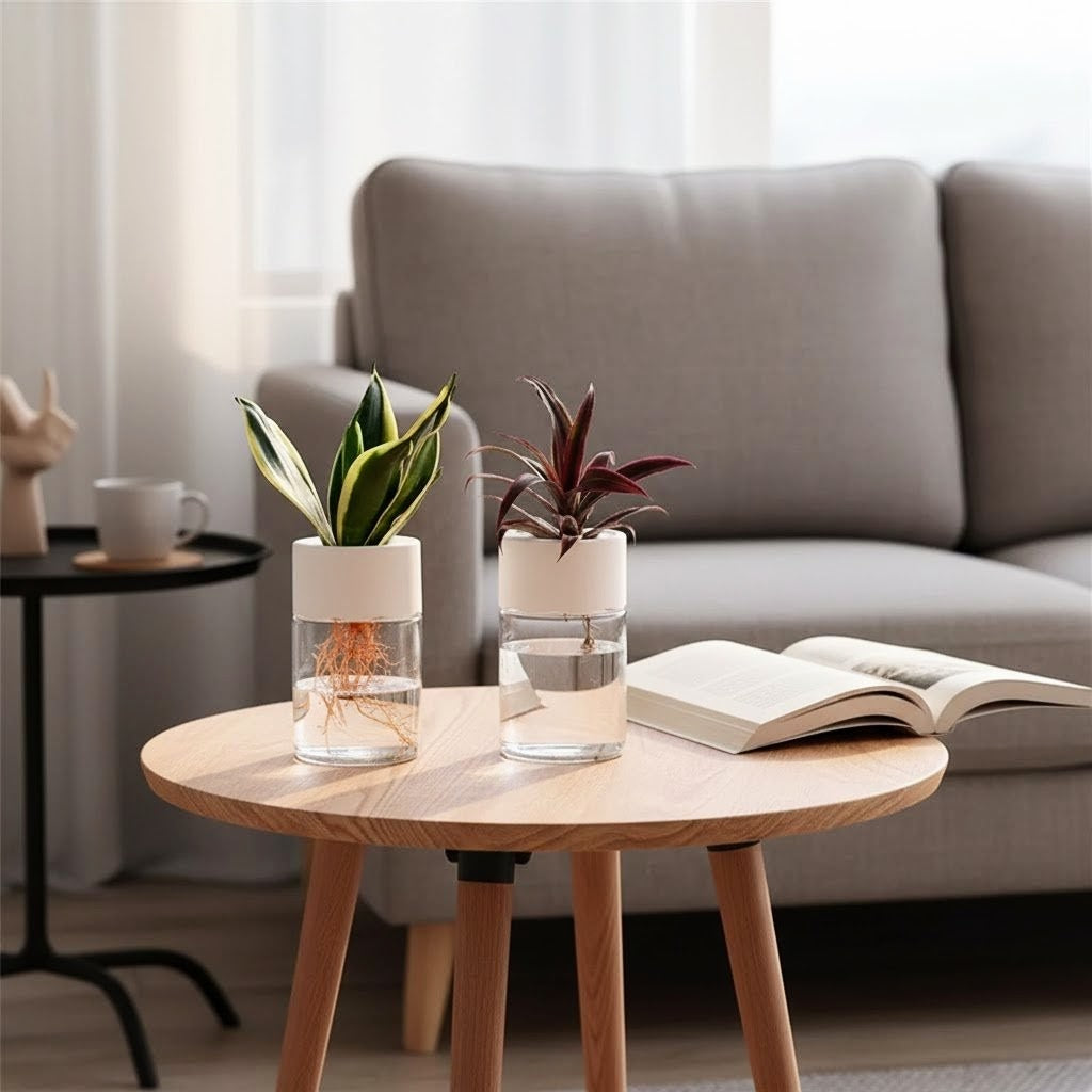 Mini Vaso de Decoração de Flores Hidropônico