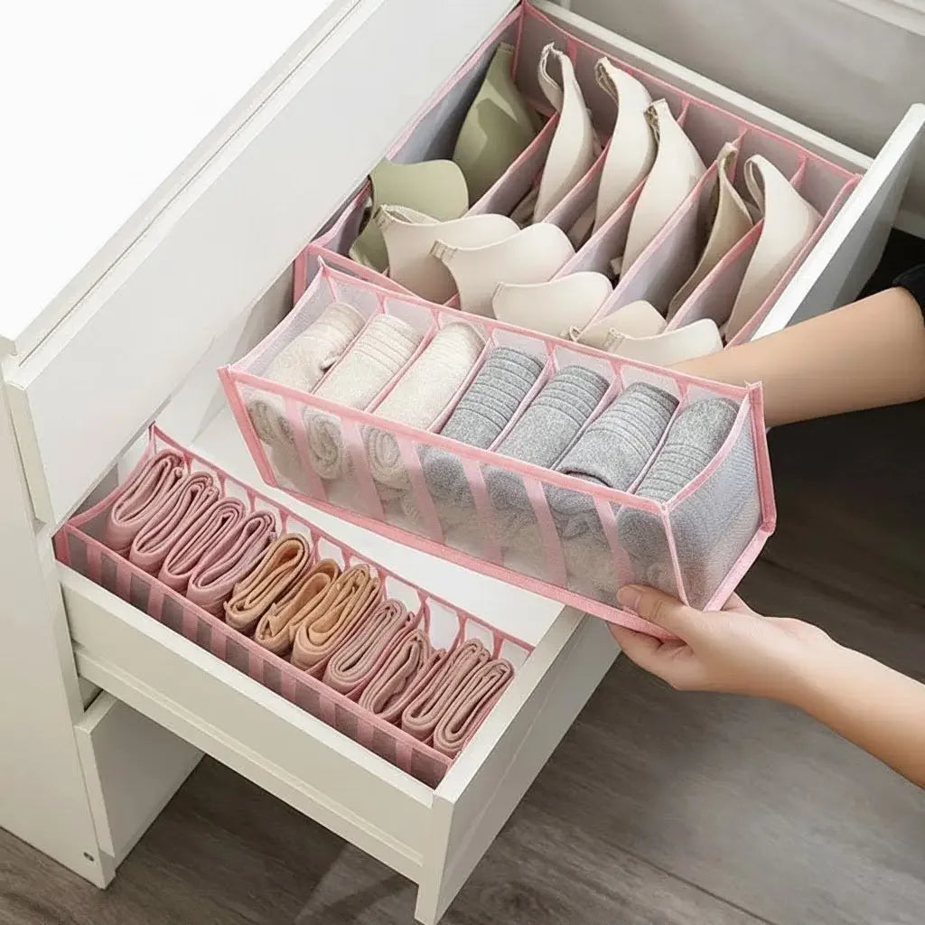 Kit Organizador de Roupa Íntima Mesh Grid Maravilhas do Mundo Moderno