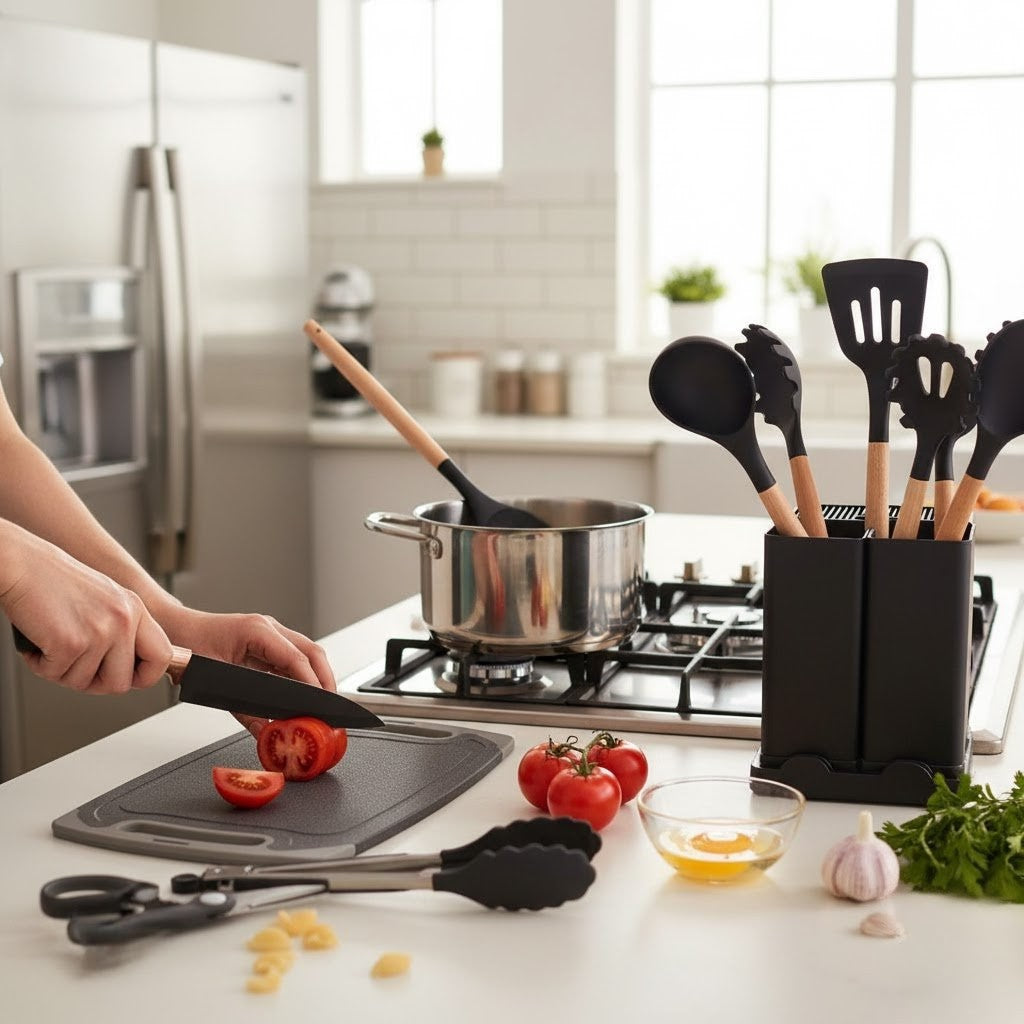 Kit Completo Jogo Utensílios de Cozinha 19 Peças