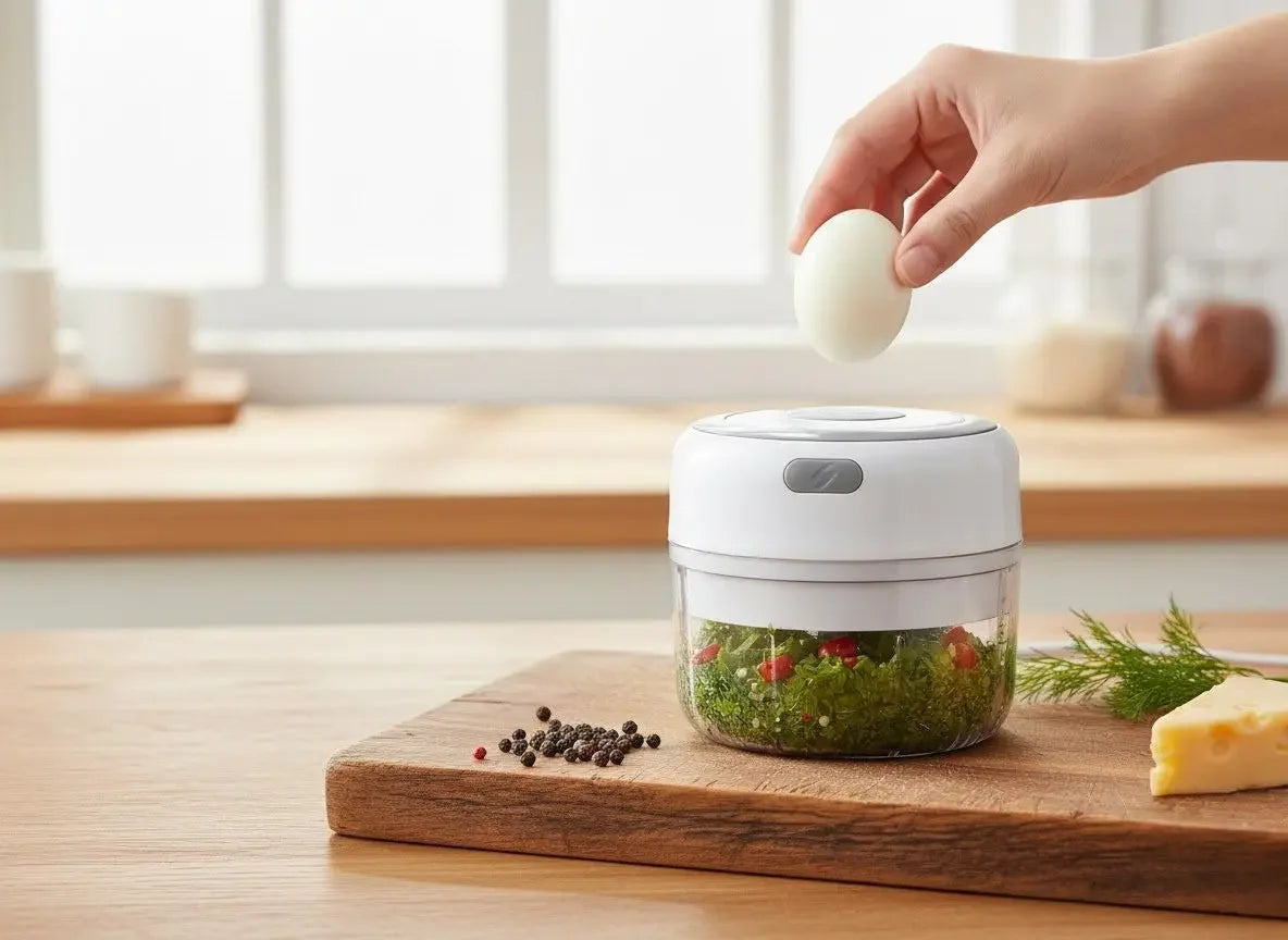 Triturador de Alho e Temperos Elétrico Grinder Garlic Maravilhas do Mundo Moderno