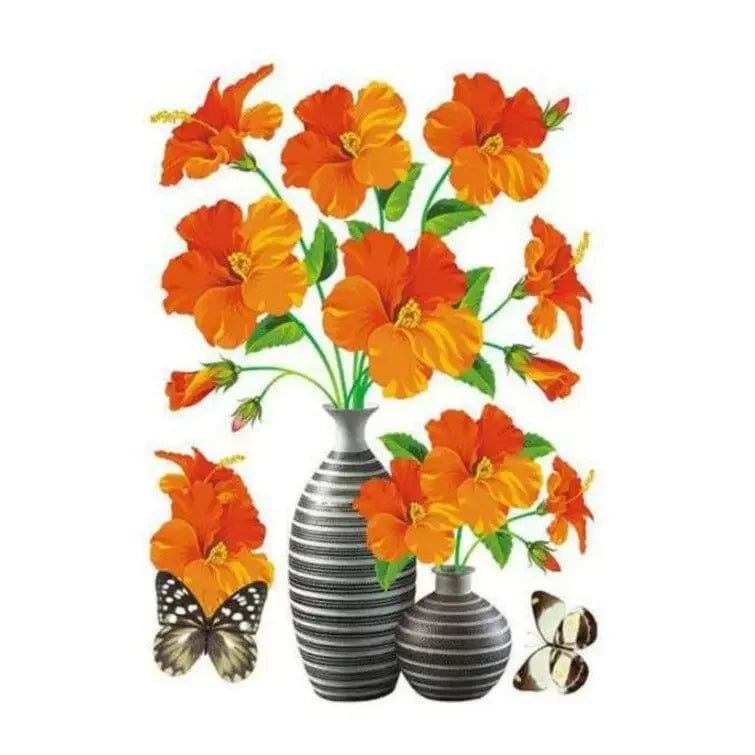 Adesivo de Flores 3D Maravilhas do Mundo Moderno