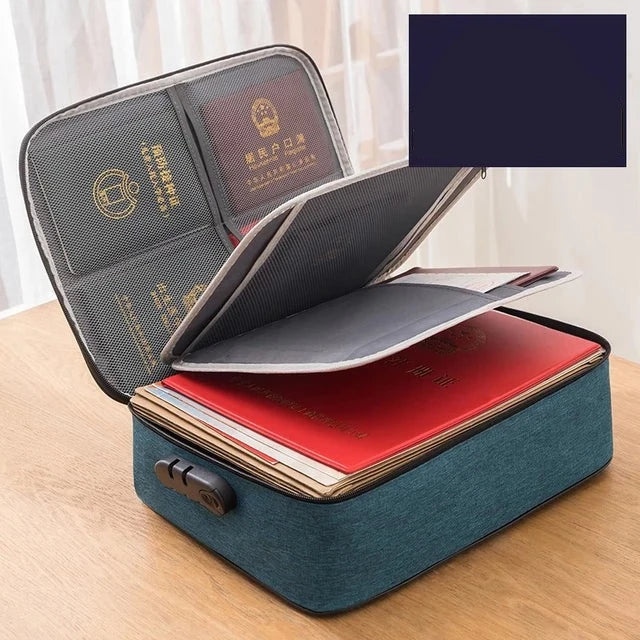 Bolsa Organizadora de Documentos AG106 Maravilhas do Mundo Moderno Azul escuro