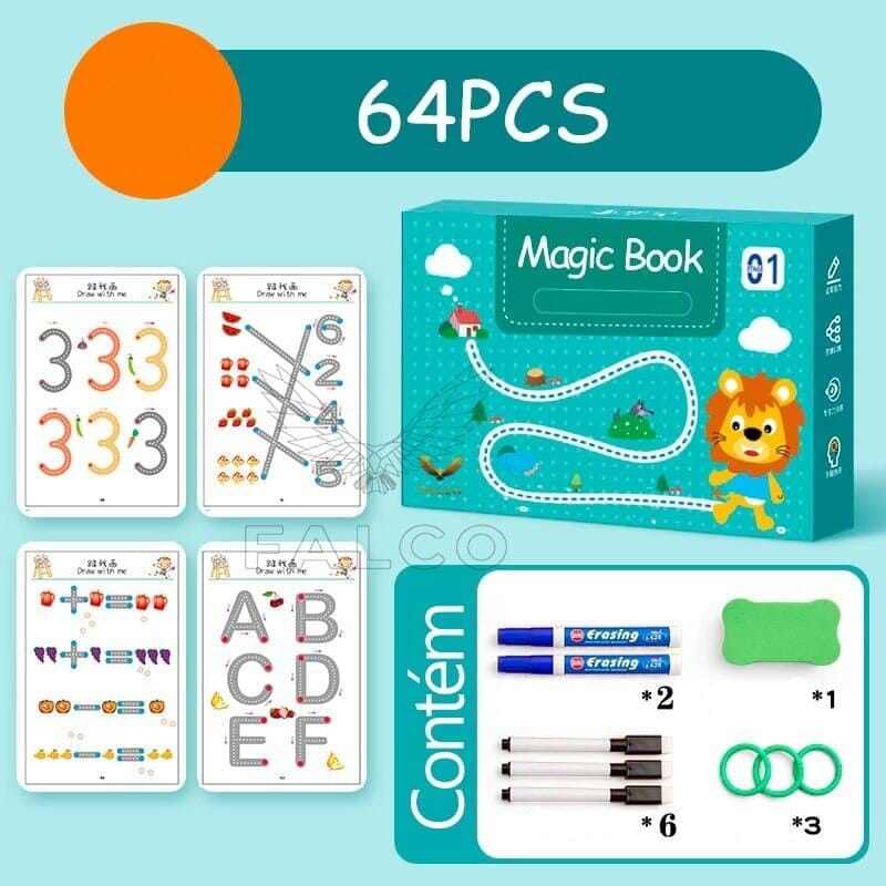 Caderno de Traço e Desenho Infantil com Tinta Apagável Maravilhas do Mundo Moderno