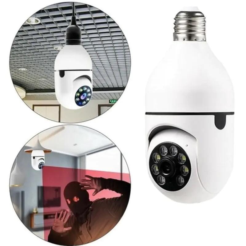 Câmera de Segurança 360 Graus Wi-Fi Full HD 1080p Com Gravador Microfone AG094 2019 Maravilhas do Mundo Moderno