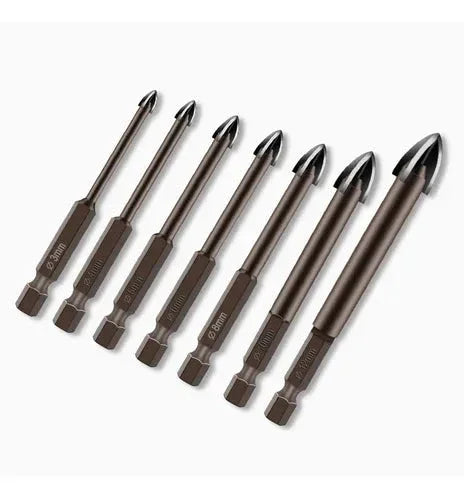 Kit 7 Brocas Indestrutíveis Universal Max Drill Maravilhas do Mundo Moderno