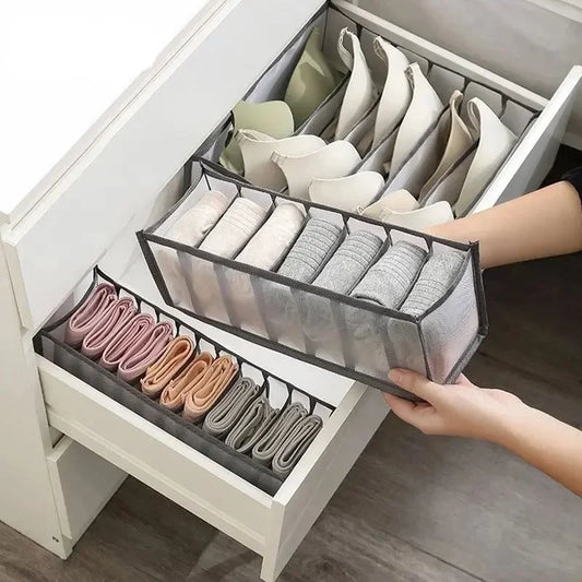 Kit Organizador de Roupa Íntima Mesh Grid Maravilhas do Mundo Moderno