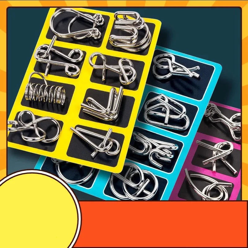 Kit Quebra Cabeça de Metal Enigma KIDS019 Maravilhas do Mundo Moderno