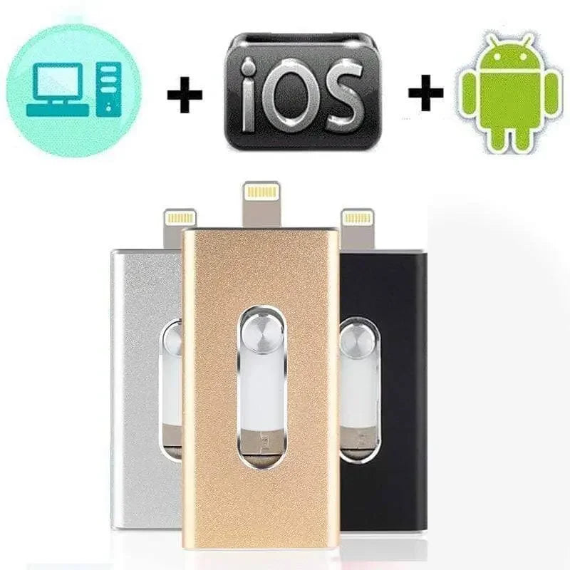 Pen Drive de Celular 4 em 1 - Multi Operacional Maravilhas do Mundo Moderno