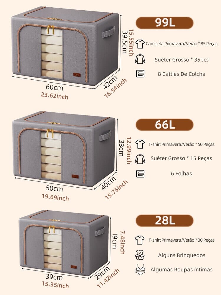 Saco de Armazenamento de Roupa de Alta Capacidade Stoly II ORG006 2019 Maravilhas do Mundo Moderno
