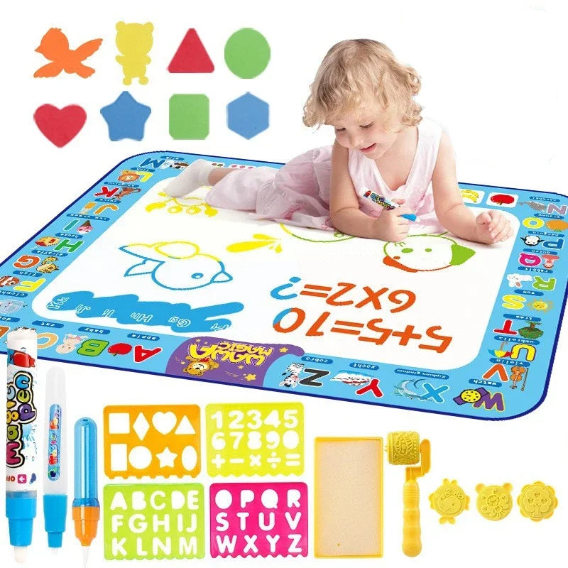 Tapete de Água Mágica Colorida para Crianças KIDS026 Maravilhas do Mundo Moderno