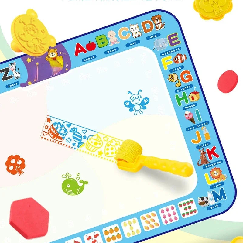 Tapete de Água Mágica Colorida para Crianças KIDS026 Maravilhas do Mundo Moderno