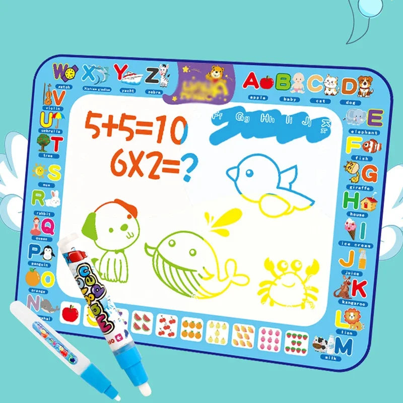 Tapete de Água Mágica Colorida para Crianças KIDS026 Maravilhas do Mundo Moderno