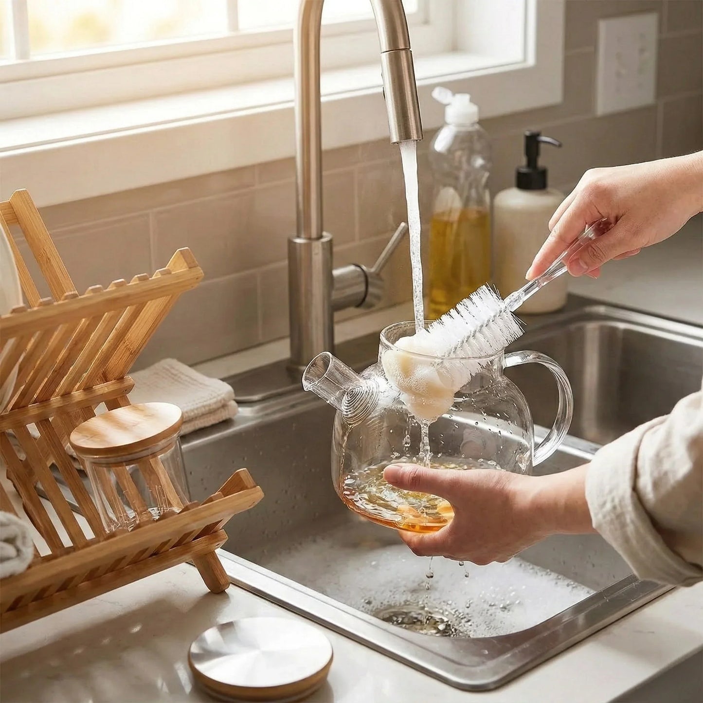 Chaleira de Vidro Resistente a Calor 1L   Maravilhas do Mundo Moderno