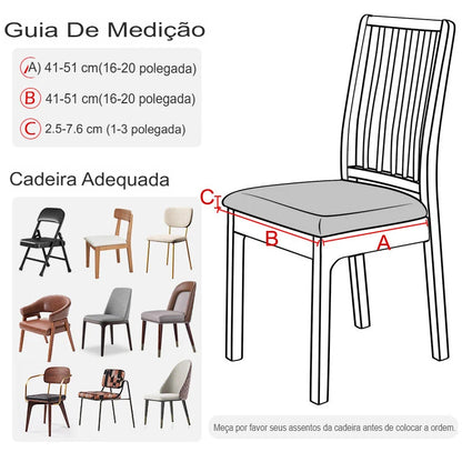 Conjunto Capa de Cadeiras Feitas em Lã