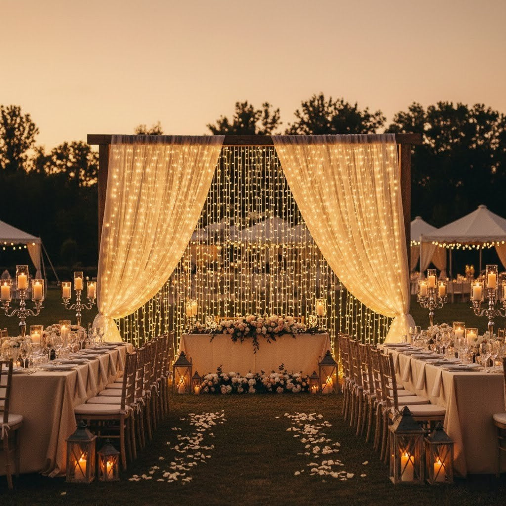 Cortina 300 Leds Luz Amarela