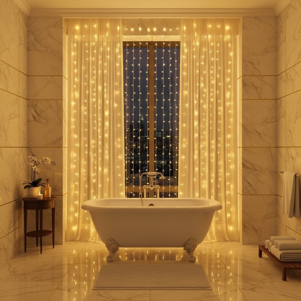 Cortina 300 Leds Luz Amarela