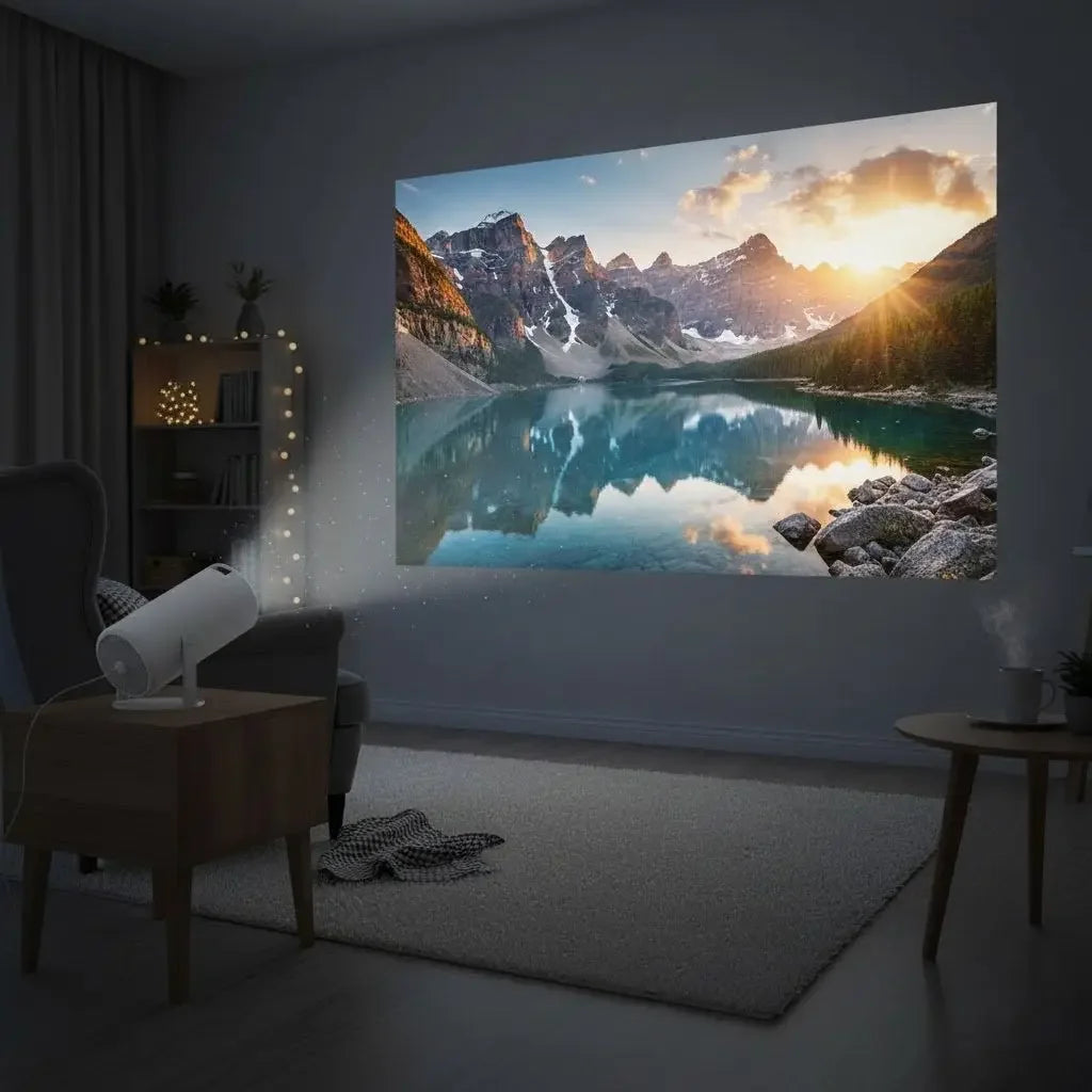 Projetor Portátil 4K   Maravilhas do Mundo Moderno