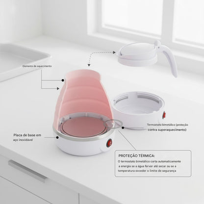 Chaleira Elétrica Dobrável Portátil