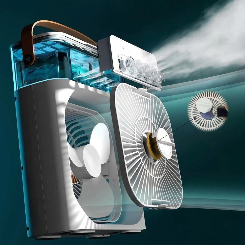 Mini Ventilador Umidificador Portátil