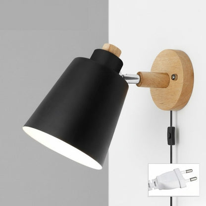 Arandela de Parede Wooden em Madeira com Interruptor Iluminação Decorativa