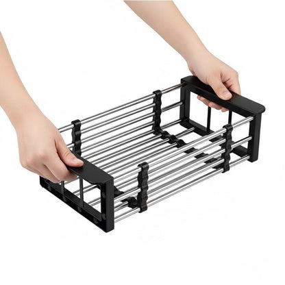 Escorredor Retrátil de Aço Inoxidável