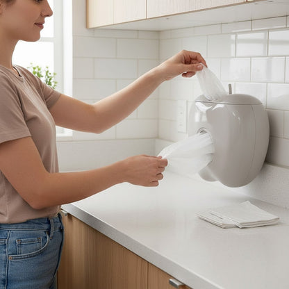 Kit Armazenamento de Sacos Plásticos de Preservação de Alimentos + 50 Sacos de Brinde