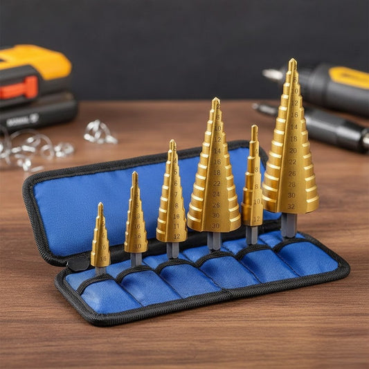 Kit Completo 6 Brocas de Titânio Escalonada