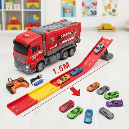 Caminhão Transformer com Pista de Corrida