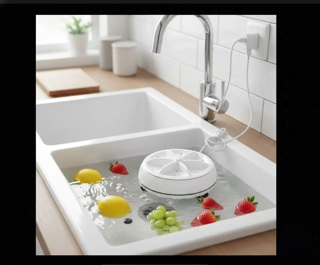 Mini Lavadora Portátil Ultra Sonic   Maravilhas do Mundo Moderno