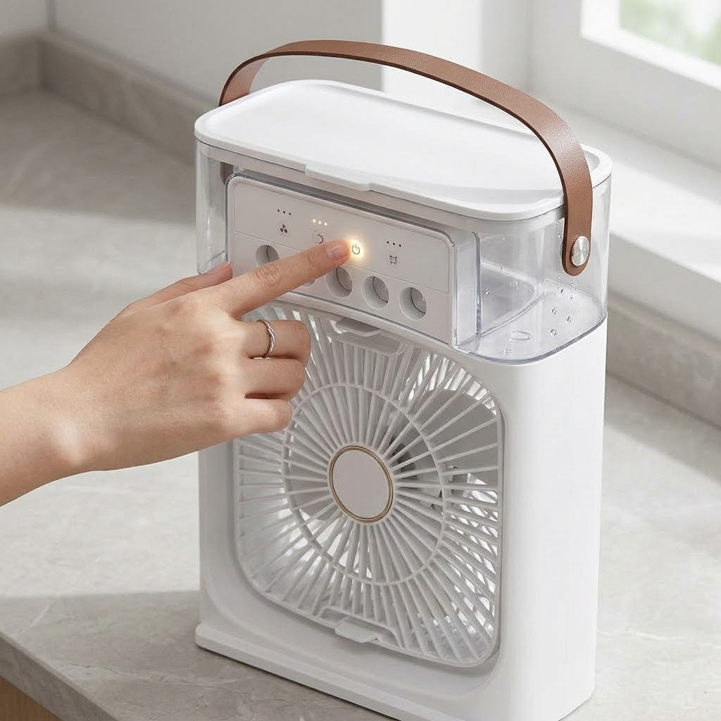 Mini Ventilador Umidificador Portátil