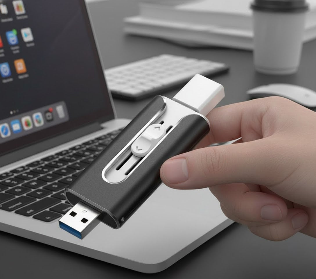 Pen Drive de Celular 4 em 1 - Multi Operacional