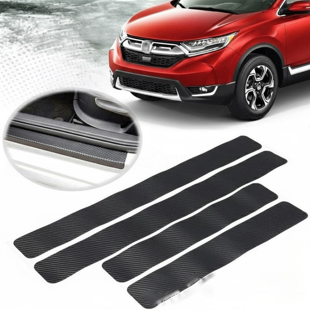 Kit Adesivo de Carbono de Soleira de Porta de Carro