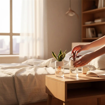 Mini Vaso de Decoração de Flores Hidropônico