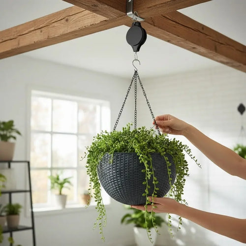 Pulley Retrátil Para Plantas   Maravilhas do Mundo Moderno