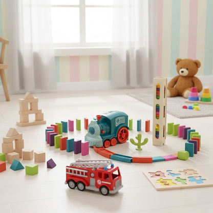 Trem Empilhador de Dominó