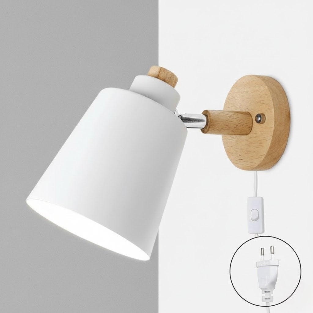 Arandela de Parede Wooden em Madeira com Interruptor Iluminação Decorativa