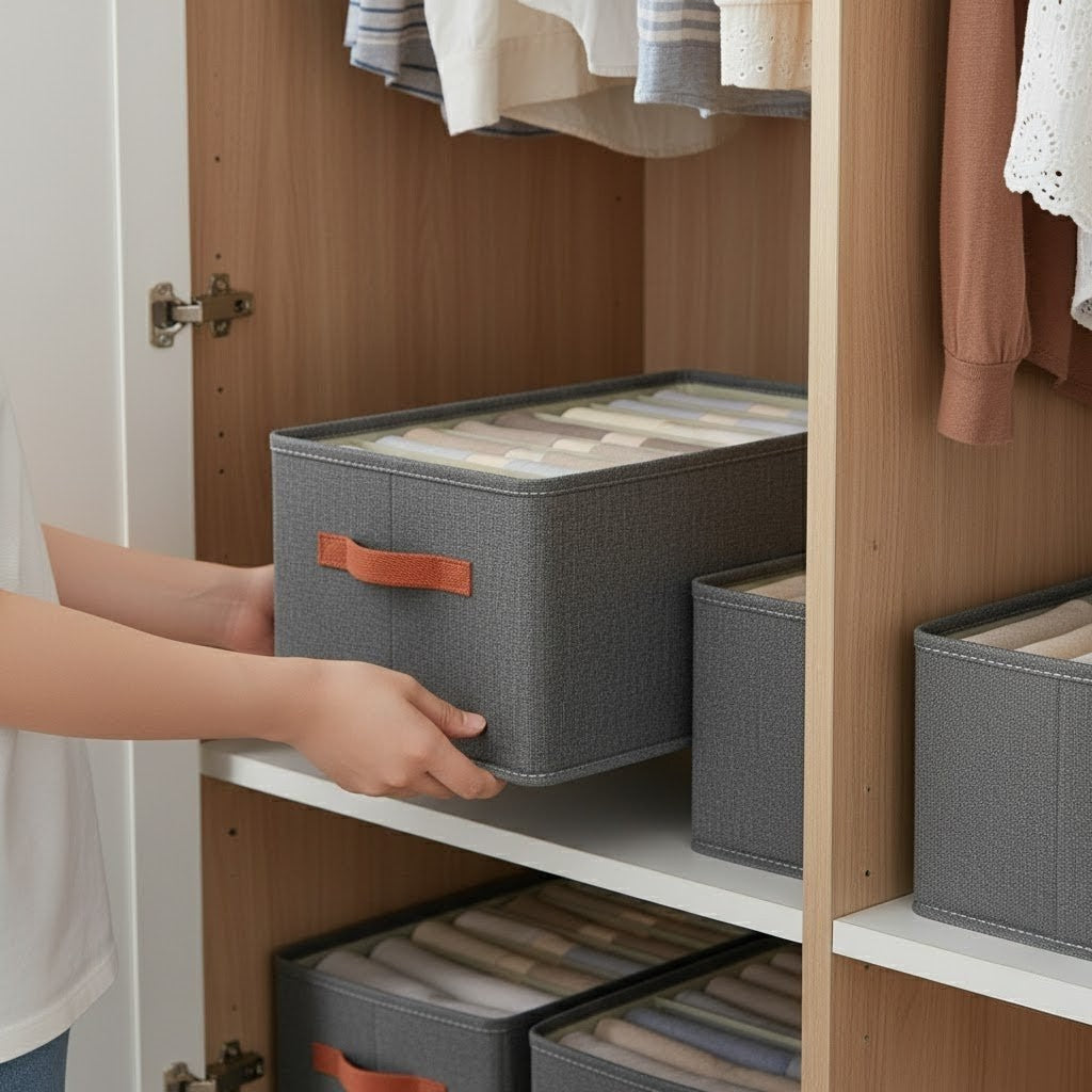 Kit Organizador de Guarda-Roupa Dobrável Multifuncional Oxford