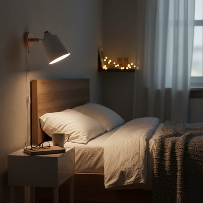 Arandela de Parede Wooden em Madeira com Interruptor Iluminação Decorativa