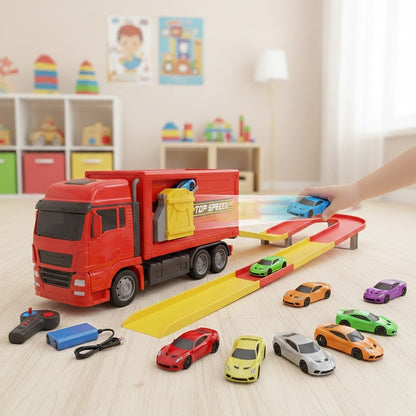Caminhão Transformer com Pista de Corrida